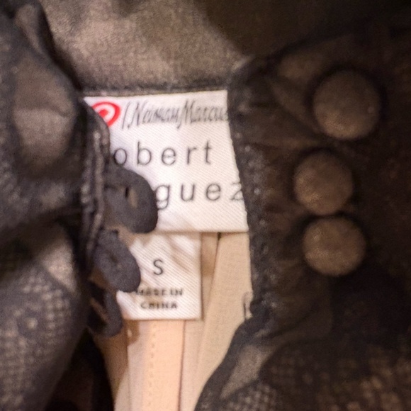 Robert Rodriguez Neiman Marcus Black Sheer Elastic Drop Waist Sleeveless Blouse - Picture 3 of 9